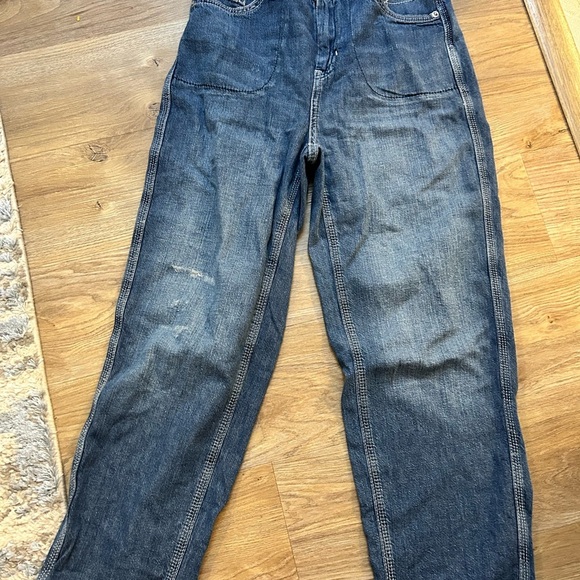 Free People Chloe Baby BARREL Jeans Size XS - Picture 5 of 7